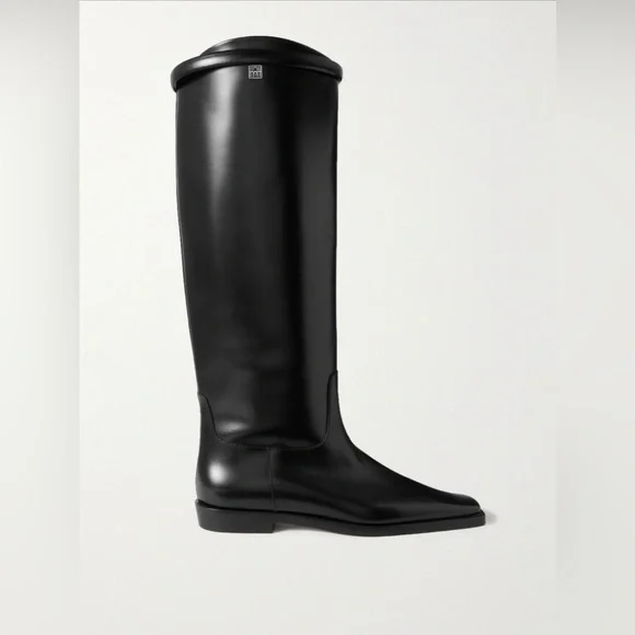 Toteme Black Tall Leather Riding Boots retail $1200 - Picture 4 of 11